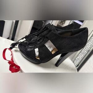 Coach Black Strappy Heels